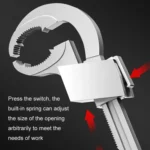 Multipurpose Bathroom Sink Circular Arc Toothed Wrench - Image 4