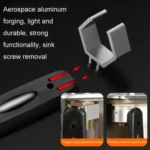 Multipurpose Bathroom Sink Circular Arc Toothed Wrench - Image 5