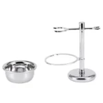 Men Manual Vintage Metal Shaver Stand Set - Image 3