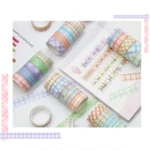 Small Fresh Lattice Salt Series Hand Account Tape Set - Image 4