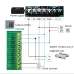 Top And Bottom Frameless Glass Door Aluminum Alloy Electric Mortise Lock - Image 6
