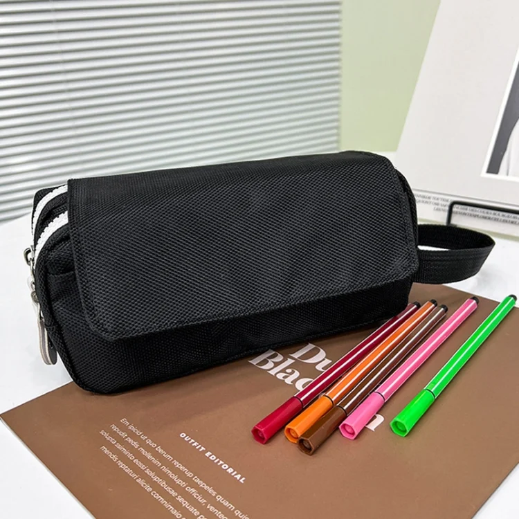 Multi-layer Large-capacity Pencil Case Hand-held Stationery Box Bag