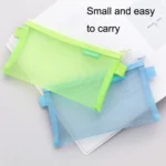 Hechooses D033 Transparent Mesh Exam Portable Pen Bag, Style: - Image 4