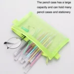 Hechooses D033 Transparent Mesh Exam Portable Pen Bag, Style: - Image 6
