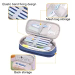 Deer Forest BL-A003 Macaron Large-capacity Double-layer Canvas Pencil Case Stationery Box - Image 4