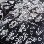 5D Three-dimensional Carved Nail Art Stickers Rose Pattern Embossed Nail Stickers - Image 3