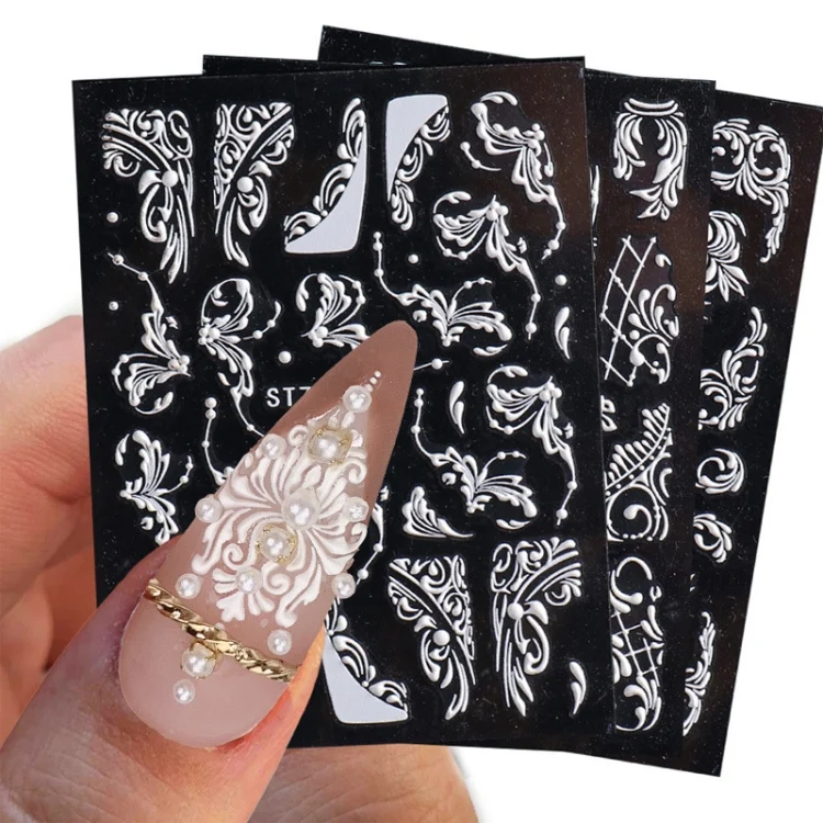 TBD0602891501_B4.webp 5D Three-dimensional Carved Nail Art Stickers Rose Pattern Embossed Nail Stickers - Image 5