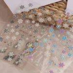 3 PCS 5D Embossed Nail Stickers Christmas Snowflake Elk Nail Stickers - Image 4