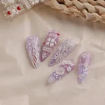 3 PCS 5D Embossed Nail Stickers Christmas Snowflake Elk Nail Stickers - Image 5