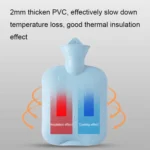 006 1000ml Thickened Explosion-proof Heart Embossed Water Injection Hot Water Bag - Image 3
