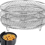 Air Fryer Accessories 8-inch Three Layer Round Grill Steam Rack