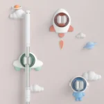 Ffcat Bathroom Mop Rack Cartoon Seamless Sticker Mop Hook - Image 2