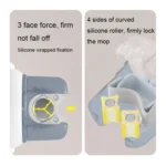 Ffcat Bathroom Mop Rack Cartoon Seamless Sticker Mop Hook - Image 5