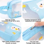 PVC Cute Cartoon Large Capacity Student Stationery Bag - Image 3