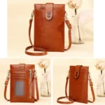 D012 Retro Shoulder Bag Simple Casual Vertical Mini Bag Cross-body Mobile Phone Bag - Image 5