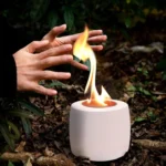 Tabletop Alcohol Fireplace Lamp Flame Heater Portable Outdoor Concrete Small Fireplace - Image 6