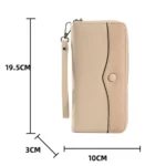 Women Purse Long Zipper Clutch Bag Large Capacity Cell Phone Bag - Image 3