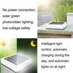TS-S5306 Outdoor Solar Column Head Lamp IP68 Waterproof Lawn Yard Light, Style: - Image 5