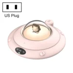 Cartoon Heated Cup Pad UFO Insulated And Constant Temperature Coaster with Night Light, US Plug