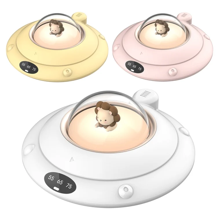 TBD0602909801_B1.webp Cartoon Heated Cup Pad UFO Insulated And Constant Temperature Coaster with Night Light, US Plug - Image 2