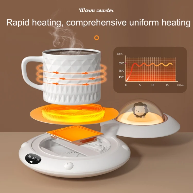 TBD0602909801_B3.webp Cartoon Heated Cup Pad UFO Insulated And Constant Temperature Coaster with Night Light, US Plug - Image 4