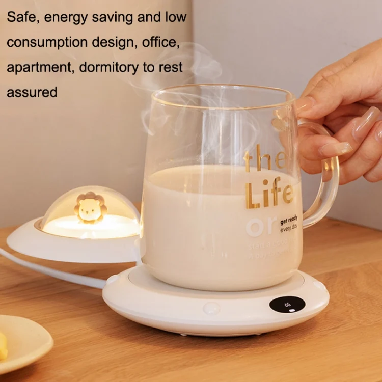TBD0602909801_B4.webp Cartoon Heated Cup Pad UFO Insulated And Constant Temperature Coaster with Night Light, US Plug - Image 5