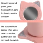 Automatic Heating Warm Coaster Hot Milk Coffee Cup Timed Thermos Cup Mat, US Plug - Image 3
