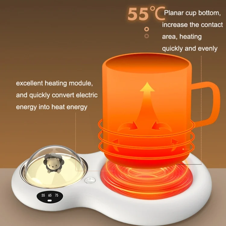 TBD0602910401_B2.webp Fresh Warm Cup Pad Water Cup Drink Insulated And Constant Temperature Coaster, US Plug - Image 3