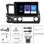 For Honda Civic 10.1 Inch Android WiFi Navigation Machine, Style: - Image 7