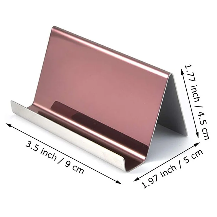 TBD0602913801_B2.webp ZT7414 304 Stainless Steel Mirror Desktop Name Card Storage Rack - Image 3
