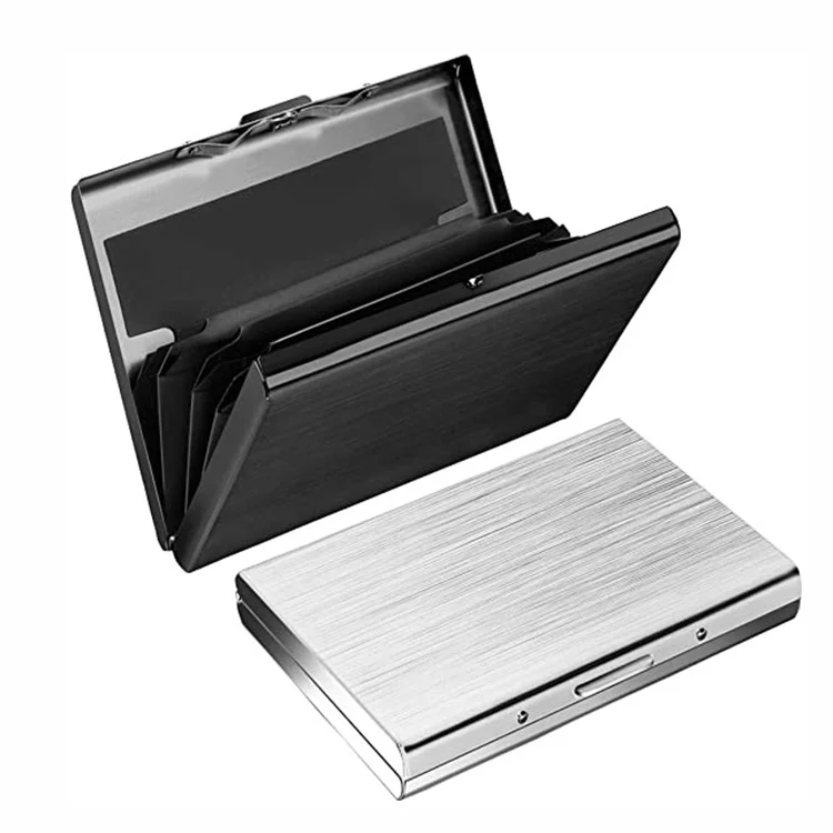 TBD0602914301_B1.webp ZT-1563 RFID Anti-theft Aluminum Alloy Multi-compartment Business Card Case Card Holder - Image 2