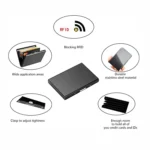 ZT-1563 RFID Anti-theft Aluminum Alloy Multi-compartment Business Card Case Card Holder - Image 4