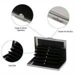 ZT-1563 RFID Anti-theft Aluminum Alloy Multi-compartment Business Card Case Card Holder - Image 5
