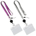 3 PCS TZ-003 Transparent PVC Horizontal ID Card Holder Badge - Image 2