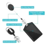 ZT-6330 3 in 1 PU Leather ID Card Retractable Buckle Halter Protective Case - Image 5