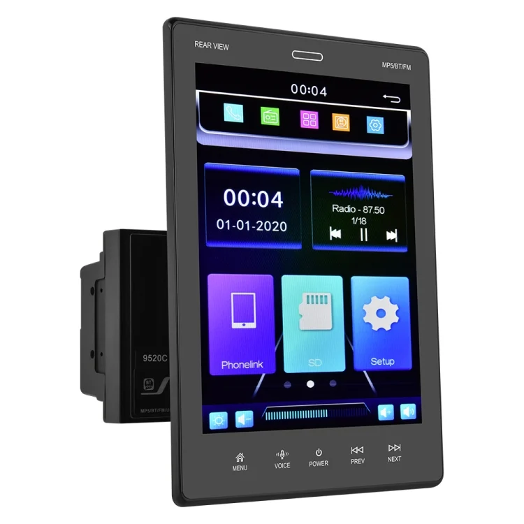TBD0602917901.webp 9520C Double Spindle 9.5 Inch Vertical Screen Car MP5 Player, Style: - Image 1