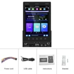 9520C Double Spindle 9.5 Inch Vertical Screen Car MP5 Player, Style: - Image 7