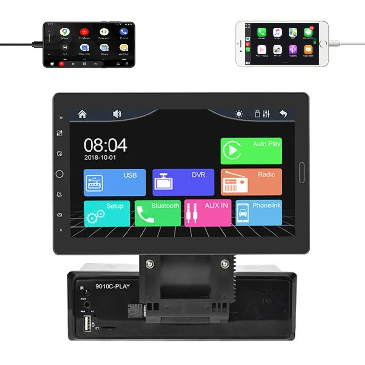 TBD0602919501.webp 1310C 10.1 inch Car Full Screen Touch HD MP5 Wired Carplay Player, Style: - Image 1