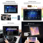 1310C 10.1 inch Car Full Screen Touch HD MP5 Wired Carplay Player, Style: - Image 5