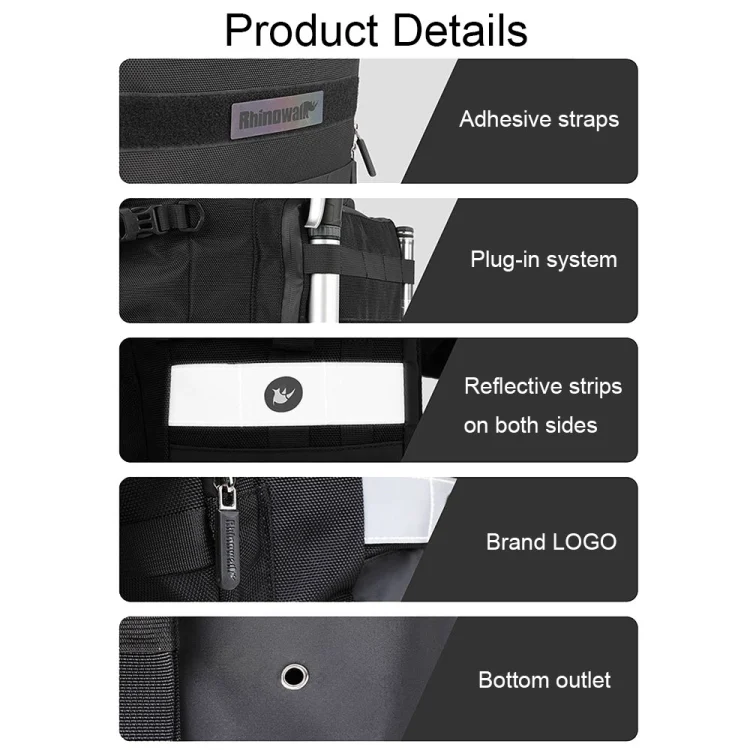 TBD0602925001_B4.webp Rhinwalk MT2040 20L Large Capacity Waterproof Quick Release Motorcycle Side Bag - Image 5