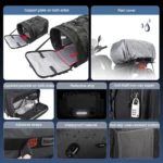 Rhinowalk MT4060 Large-capacity Foldable Expandable Tail Bag for Motorcycle Riding with Rain Cover - Image 6