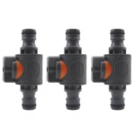 3PCS Double Nipple Wrap With Switch Double Pass Standard Direct Connect With Valve Fast Connection