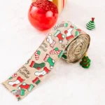 5m X 6cm Christmas Imitation Hemp  Ribbon Gift Decoration Ribbon