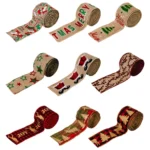 5m X 6cm Christmas Imitation Hemp  Ribbon Gift Decoration Ribbon - Image 2