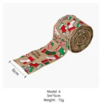 5m X 6cm Christmas Imitation Hemp  Ribbon Gift Decoration Ribbon - Image 3