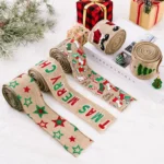 5m X 6cm Christmas Imitation Hemp  Ribbon Gift Decoration Ribbon - Image 5