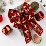 5m X 6cm Christmas Imitation Hemp  Ribbon Gift Decoration Ribbon - Image 6