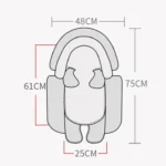 Winter and Summer Baby Stroller Pad Neck Protector Removable Sleeping Pad - Image 3