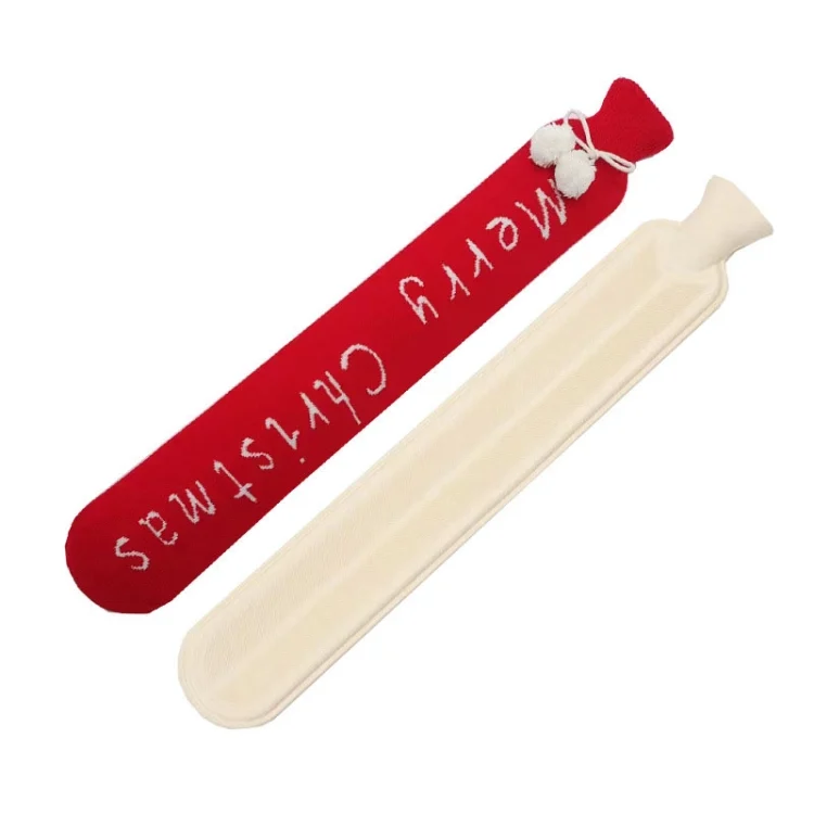 TBD0602949701.webp 2L Long-strip Multifunctional Water-filled Rubber Hot Water Bags, Spec: Red Christmas - Image 1