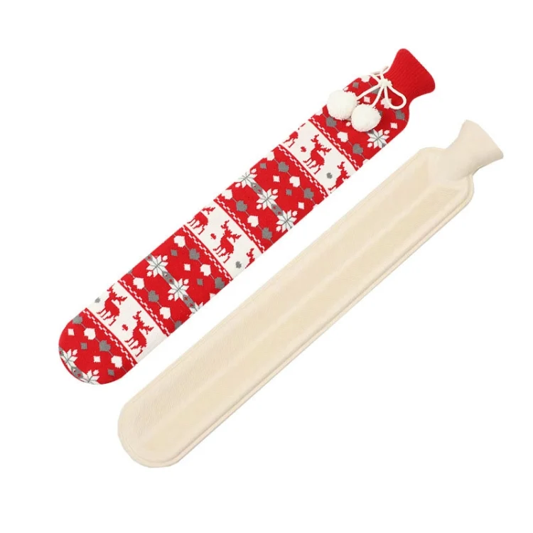 TBD0602949705.webp 2L Long-strip Multifunctional Water-filled Rubber Hot Water Bags, Spec: Red Deer - Image 1
